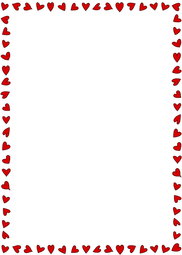 Valentines Heart Border Design PNG image