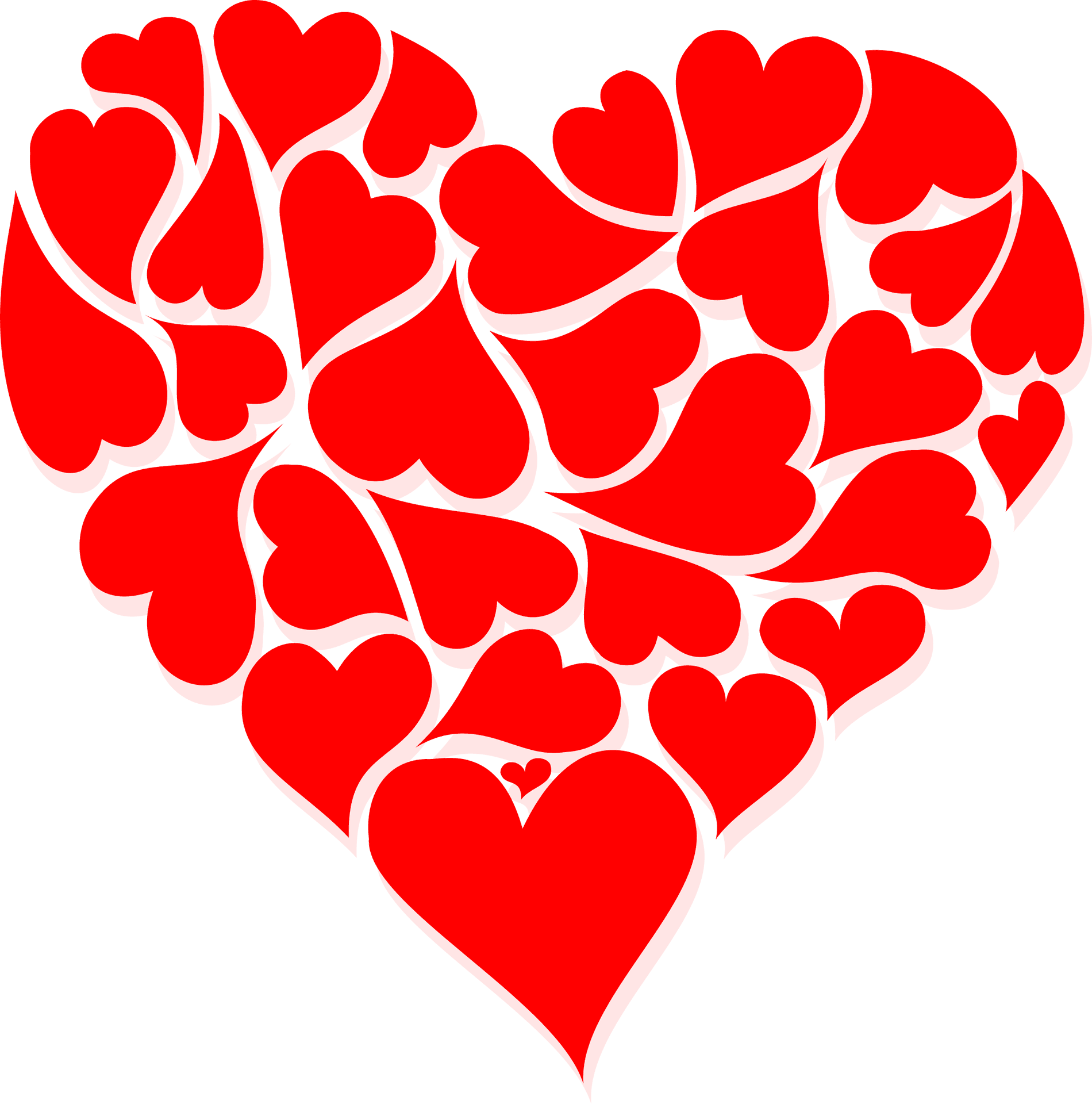 Valentines Heart Collage Graphic PNG image