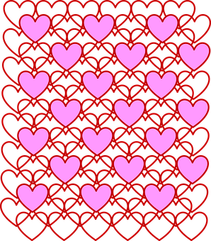Valentines Heart Pattern PNG image