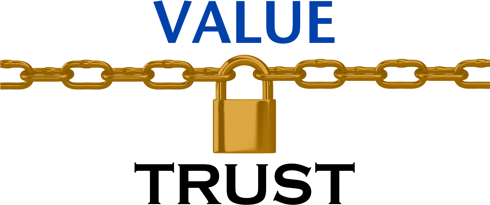 Value Trust Chain Lock Concept PNG image