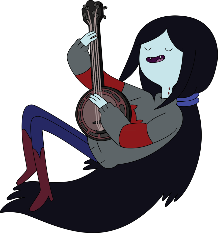 Vampire Character Playing Banjo PNG image