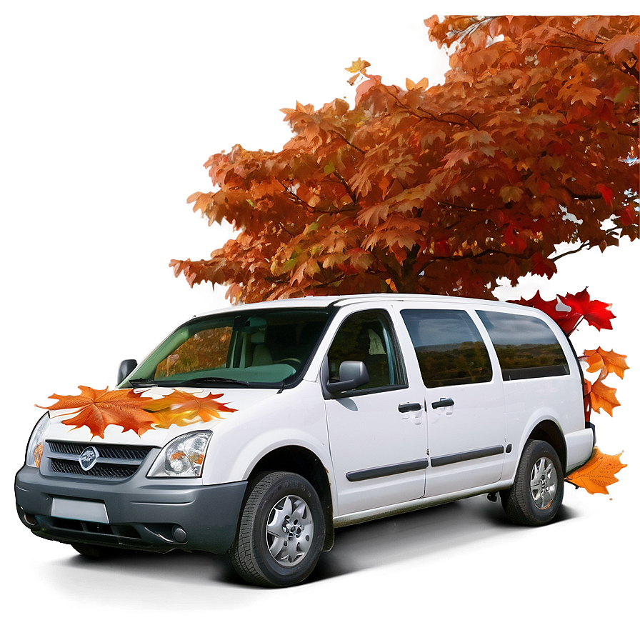 Van In Autumn Leaves Png 20 PNG image