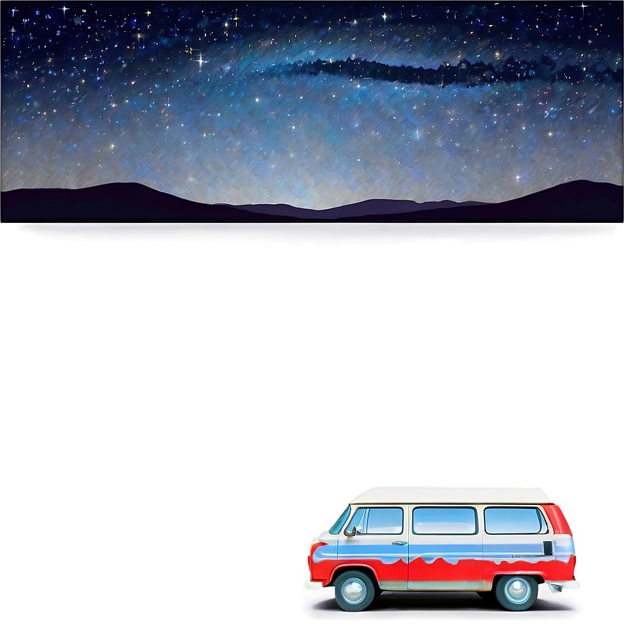 Van Under Starry Night Png Qkx PNG image