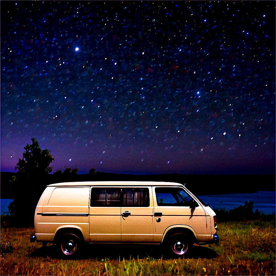 Van Under Starry Night Png Yhk42 PNG image