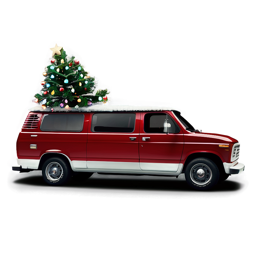 Van With Christmas Decor Png 72 PNG image