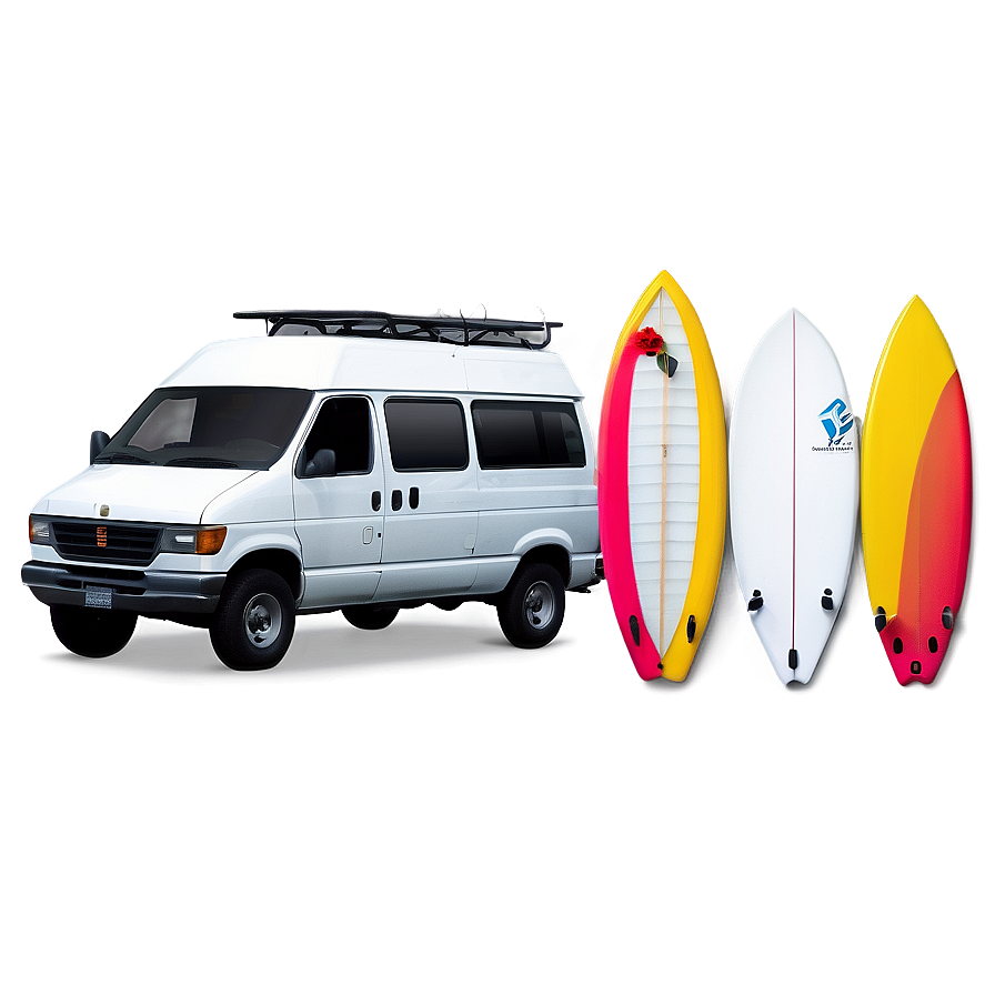 Van With Surfboards Png 06202024 PNG image