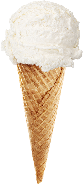 Vanilla Ice Cream Cone PNG image