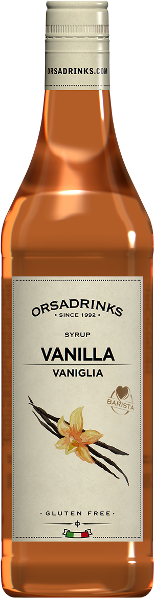 Vanilla Syrup Bottle O R S A Drinks PNG image