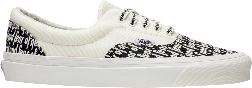 Vans Platform Sneaker White Black Print PNG image