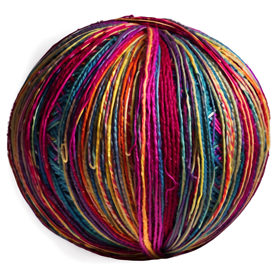 Variegated Yarn Ball Png 06212024 PNG image