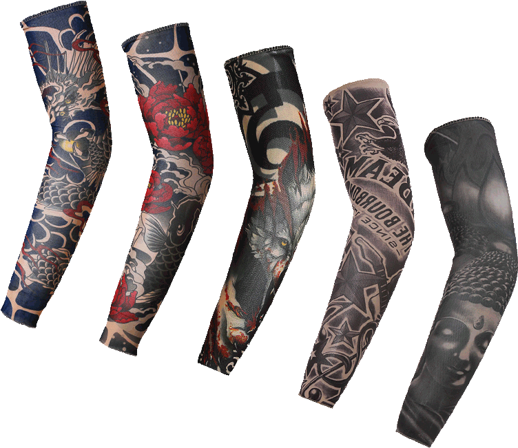 Variety Arm Tattoo Sleeves PNG image