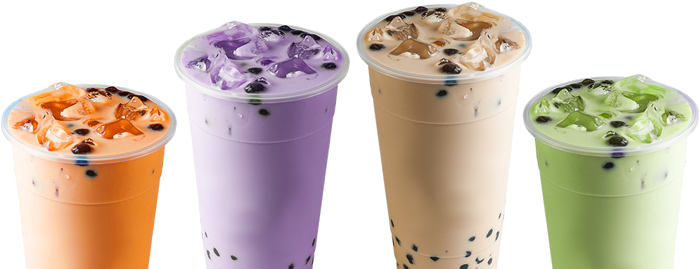 Variety Bubble Tea Selection PNG image