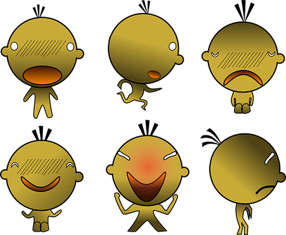 Variety_of_ Cartoon_ Emotions PNG image