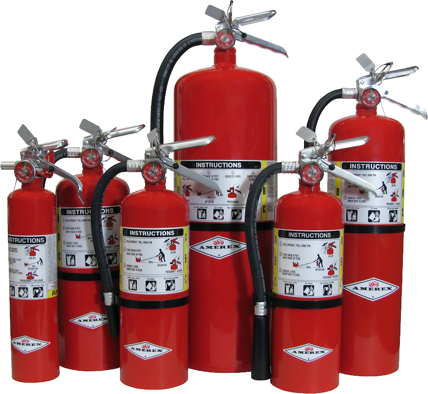 Varietyof Fire Extinguishers PNG image