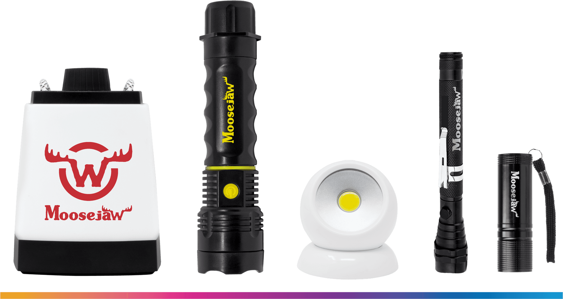 Varietyof Flashlights Moosejaw Branding PNG image