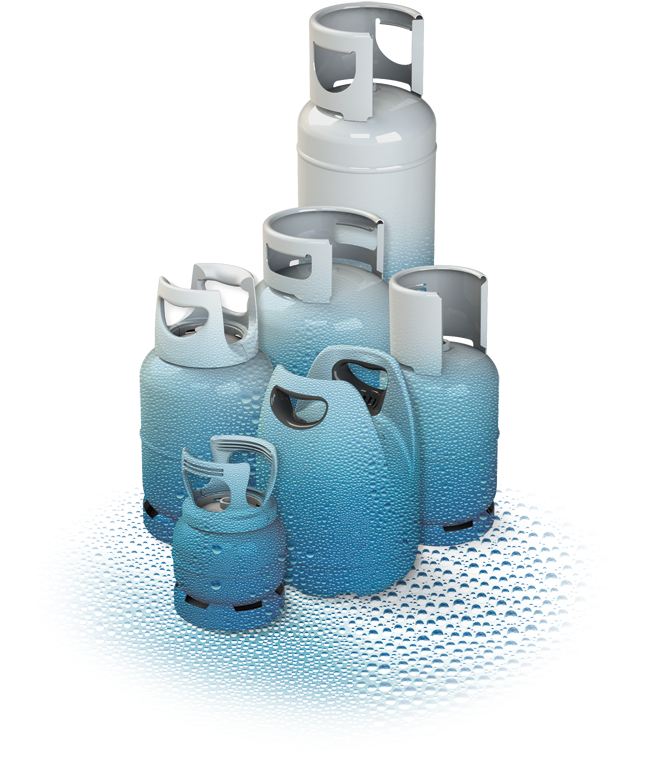 Varietyof Gas Cylinders PNG image