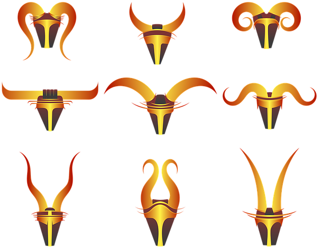 Varietyof Goat Horns Designs PNG image