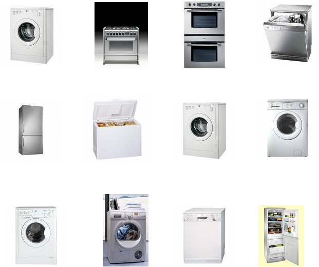 Varietyof Home Appliances Collage PNG image