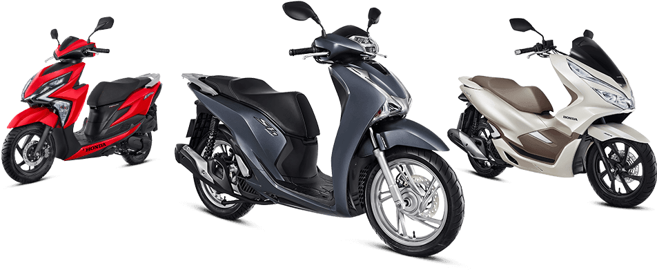 Varietyof Honda Scooters PNG image