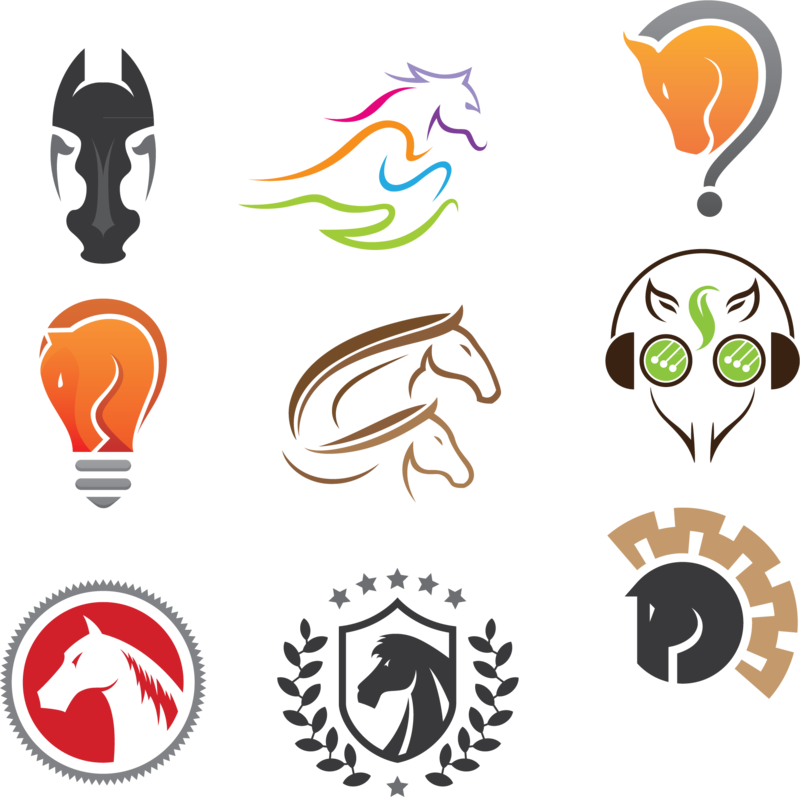 Varietyof Horse Logos Collection PNG image