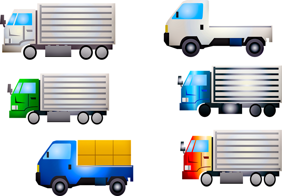 Varietyof Lorries Illustration PNG image