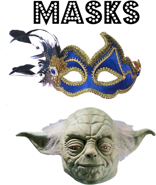Varietyof Masks Collection PNG image