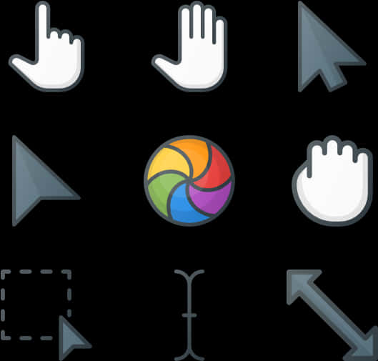 Varietyof Mouse Cursors Icons PNG image