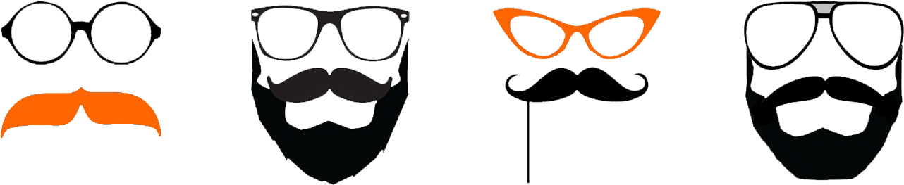 Varietyof Moustachesand Glasses PNG image