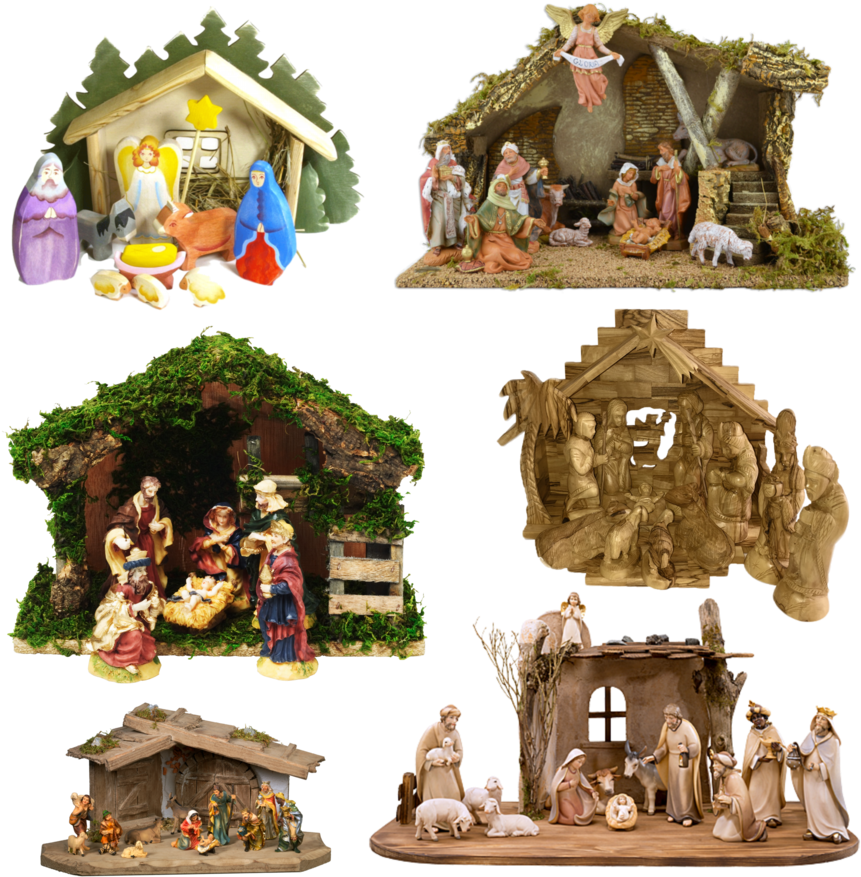 Varietyof Nativity Scenes Collection PNG image