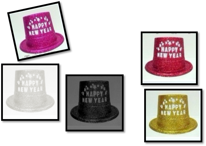 Varietyof New Year Hats PNG image
