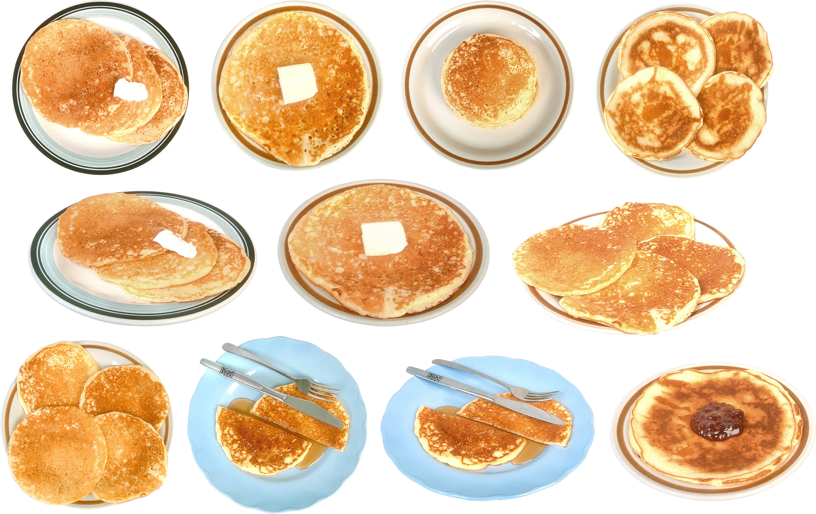 Varietyof Pancakes Collection PNG image