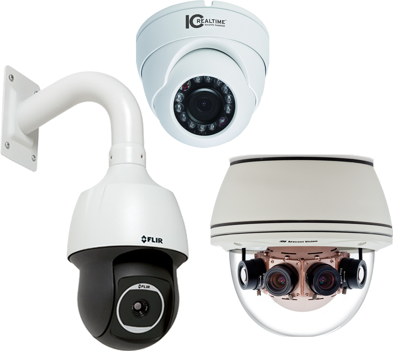 Varietyof Security Cameras PNG image