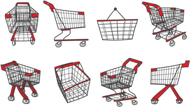 Varietyof Shopping Carts PNG image