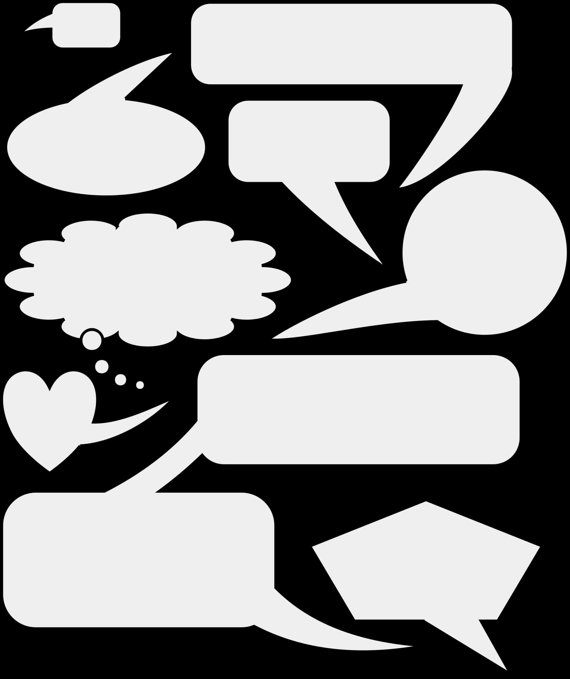 Varietyof Speech Bubbles Vector PNG image