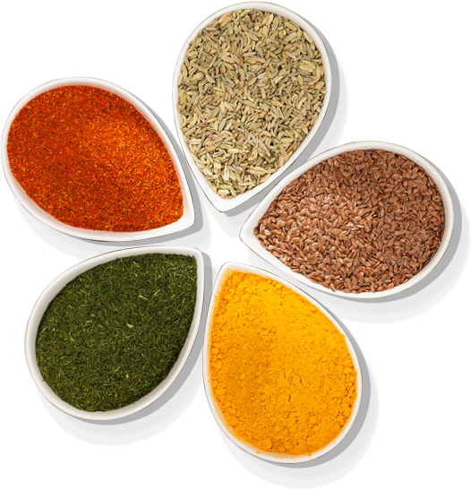 Varietyof Spicesin Bowls PNG image