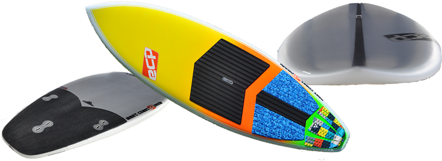 Varietyof Surfboards Displayed PNG image