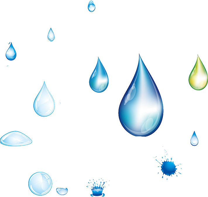 Varietyof Water Drops PNG image