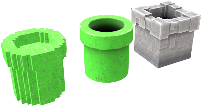 Various Pipe Connectors3 D Render PNG image