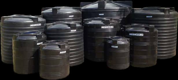 Various Plastic Water Tanks Collection PNG image