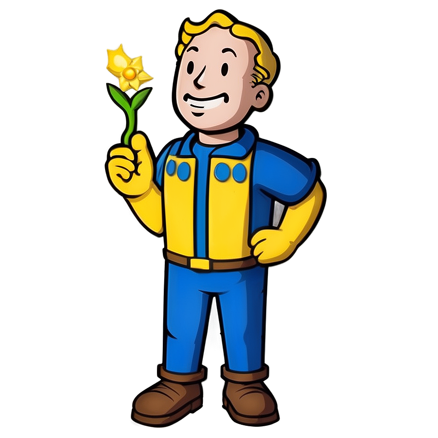 Vault Boy Holding Item Png Plf40 PNG image