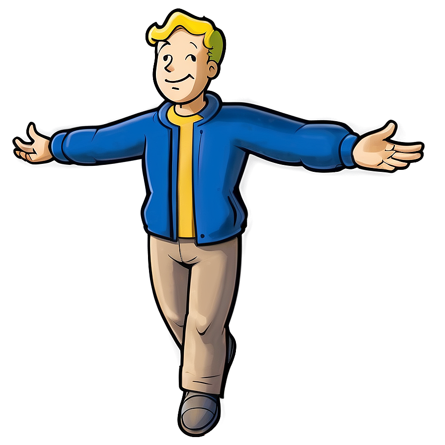 Vault Boy Original Sketch Png 06202024 PNG image