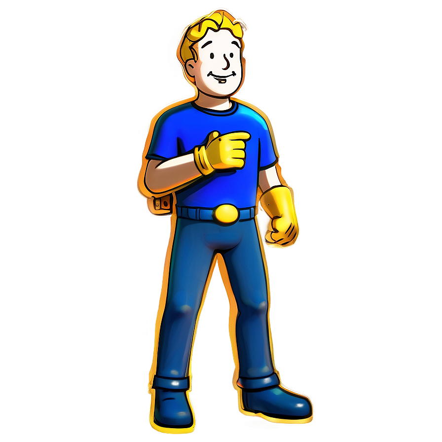 Vault Boy With Dog Png 06202024 PNG image