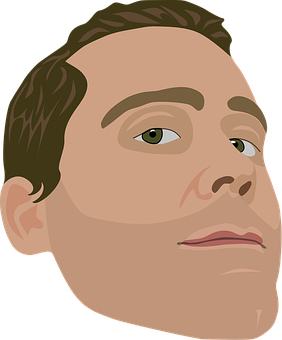 Vector Illustrationof Man's Face PNG image