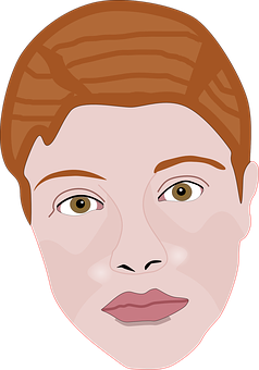 Vector Illustrationof Woman Face PNG image