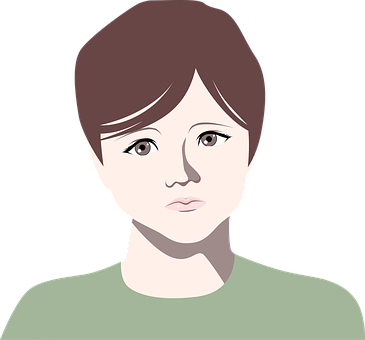 Vector Portraitof Young Woman PNG image