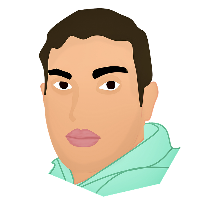 Vector Style Male Face Illustration PNG image