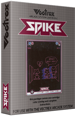 Vectrex Spike Game Cartridge3 D Box Art PNG image