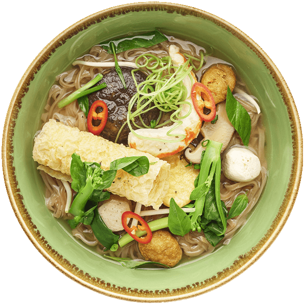 Vegan Asian Noodle Soup PNG image