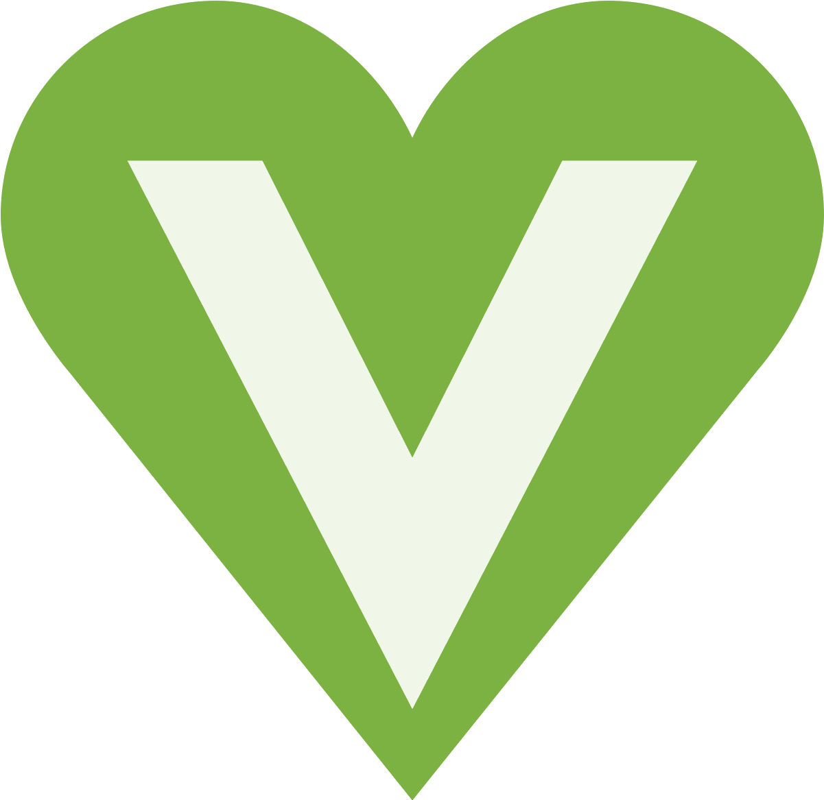 Vegan Heart Logo PNG image