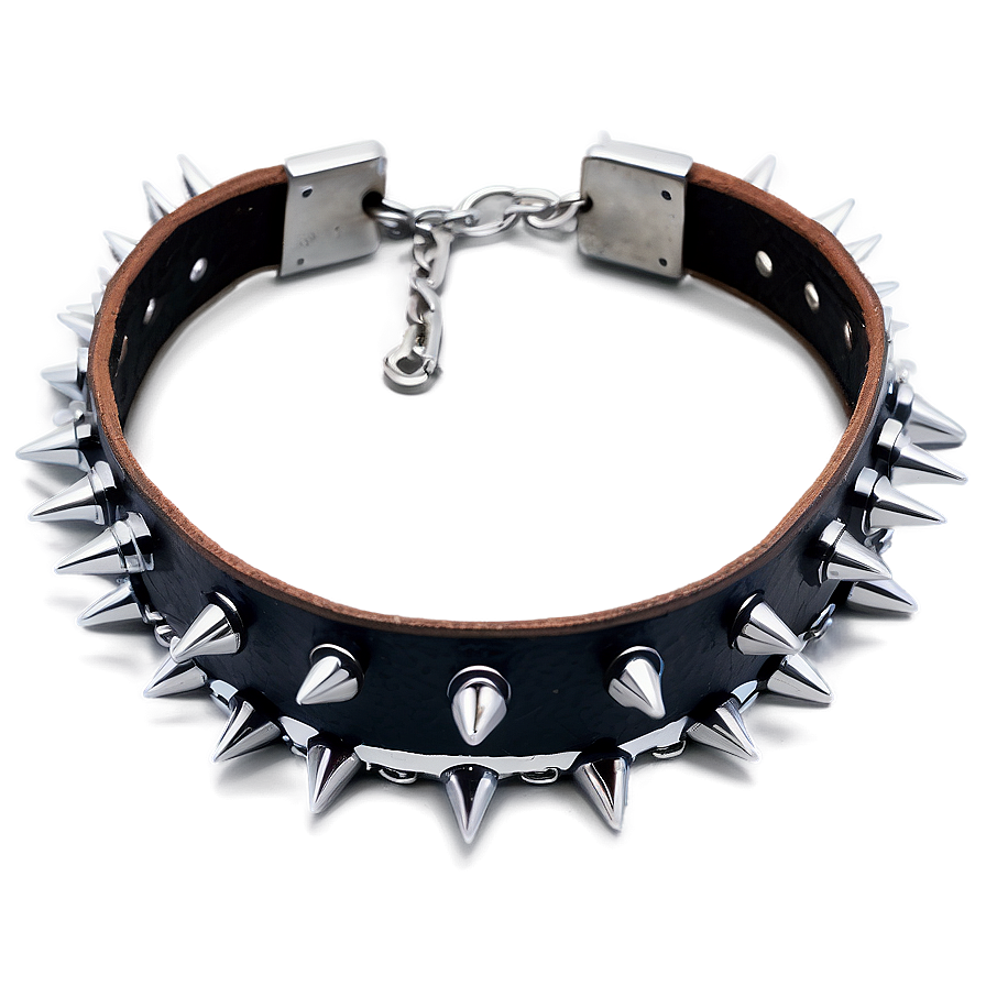 Vegan Leather Spiked Choker Png 73 PNG image